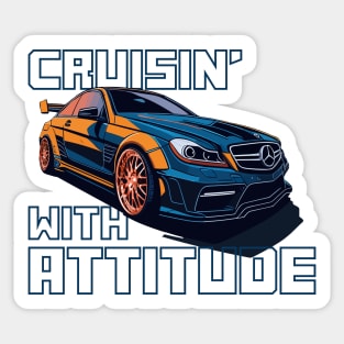 Mercedes C63 Cruising in style Sticker